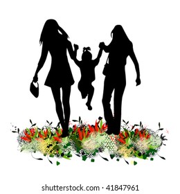 vector illustration of mother