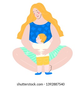 vector illustration mother with child