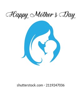 Vector Illustration of Mother Holding Baby Child. Greeting Cards, Posters, Happy Mother's Day.