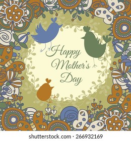 Vector illustration of mothers day background