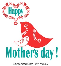 Vector illustration of Mother's day card