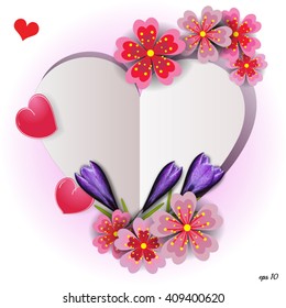 Vector illustration of a mother's day floral card