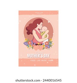 Vector Illustration of Mother's Day Flyer