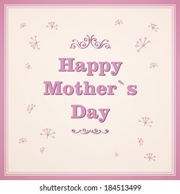 Vector Illustration of a Mother's Day Greeting Card