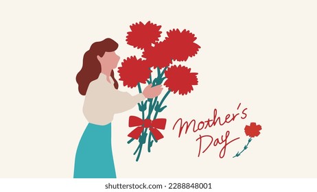 Vector illustration of Mother's Day header. 