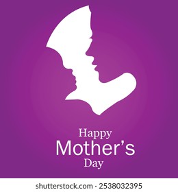 Vector illustration of  mother's day. Mother holding baby in arms. Mother hugging her son. Happy mother's day. 