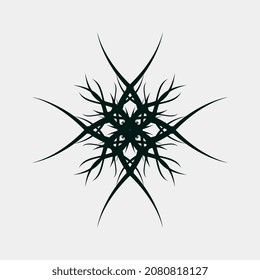 vector illustration of motif material for pointed tattoos suitable for men and women