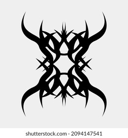 vector illustration of a motif for a tattoo that looks scary for a muscular man