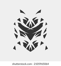 ilustración vectorial de motivos como cabezas de monstruo para decoración u otros