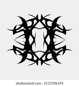vector illustration of motifs for tattoos that are scary and scary, muscular men