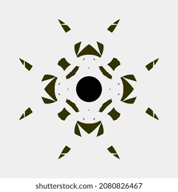 Vector illustration of motifs for walls that are simple and neat and symmetrical, cloth screen printing can also be done
