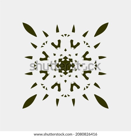Vector illustration of motifs for walls that are simple and neat and symmetrical, cloth screen printing can also be done