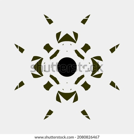 Vector illustration of motifs for walls that are simple and neat and symmetrical, cloth screen printing can also be done