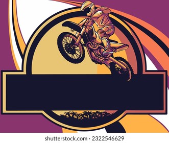 Vektorgrafik von motocross-bike für extreme Ausflüge durch die Berge.