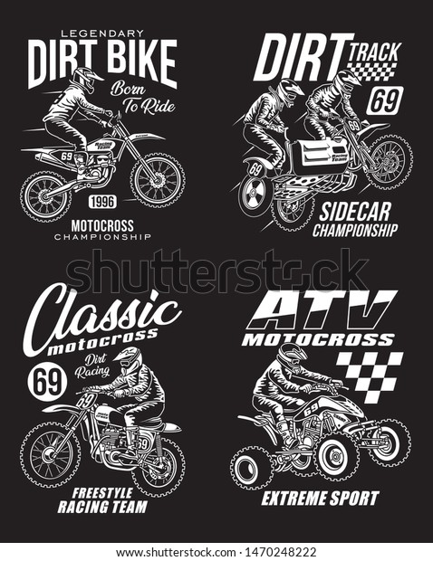 Vector\
Illustration Motocross Graphic T-shirts\
Collection
