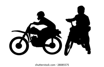 vector illustration of motocycle
