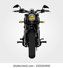 vector illustration of motorbike