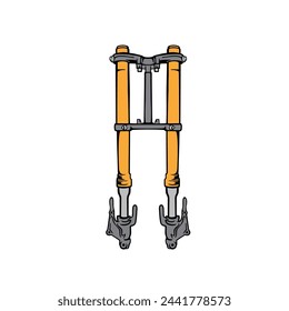 Vektor-Illustration eines Motorrads kopfüber Schock-Design