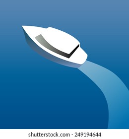 Vector illustration motorboat