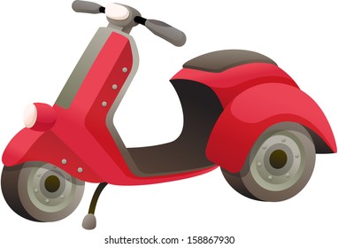 Ilustración vectorial de una motocicleta