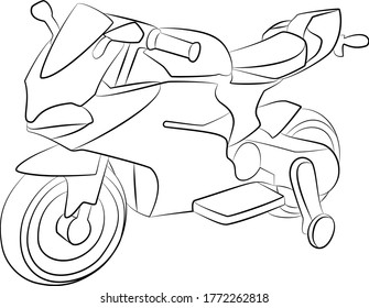vector illustration of a motorcycle