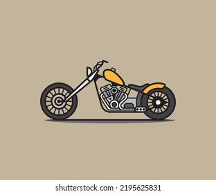Ilustración vectorial de una motocicleta	