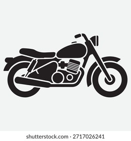 vector illustration of a motorcycle classic motorcycle with chrome detailing clean