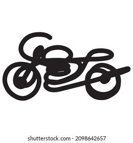 ilustración vectorial del diseño gráfico de la motocicleta, esbozo de tatuajes artísticos, dibujado a mano, utilizado en impresión