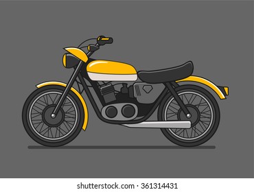 Vector Illustration of motorcycle icon in flat style