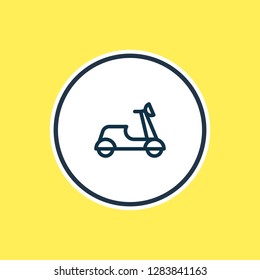 Vector illustration of motorcycle icon line. Beautiful transit element also can be used as motorbike icon element.