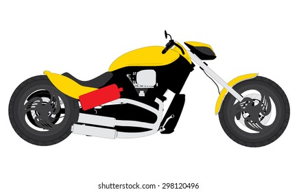 Vector illustration of the motorcycle. Isolated. EPS 8.