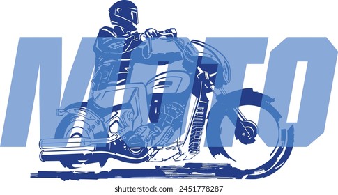 vector illustration of the motorcycle on a white background