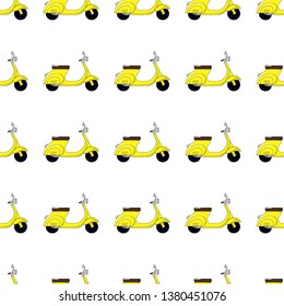 Vector illustration of a motorcycle pattern. Print for t-shirts, cups, covers.