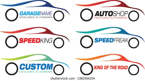 Vector illustration of a motorsports company logos