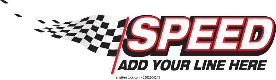 Vector illustration of a motorsports graphic element based on the theme of speed