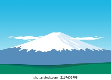 Vector illustration of Mount Fuji.