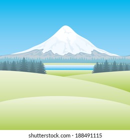 Vector illustration. Mountain.