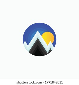 vector illustration of a mountain.