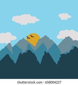 Vector illustration of mountain