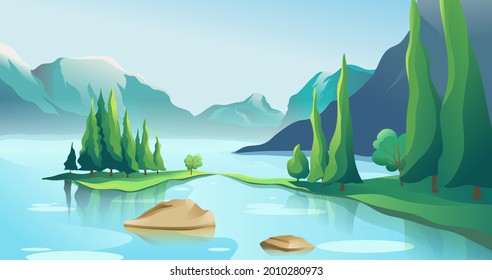 vector illustration of a mountain. best for background design, cards, concept design, banner