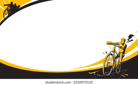 Vector illustration of mountain bike abstacr background. Sport concept