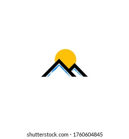vector illustration of a mountain icon