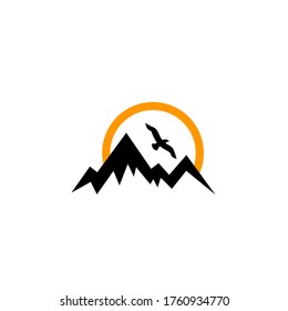 vector illustration of a mountain icon