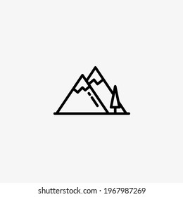 Vector illustration of mountain icon
