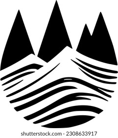 ilustración vectorial del icono de montaña