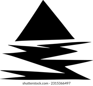 vector illustration of mountain icon