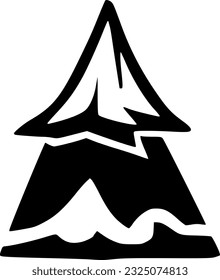 ilustración vectorial del icono de montaña