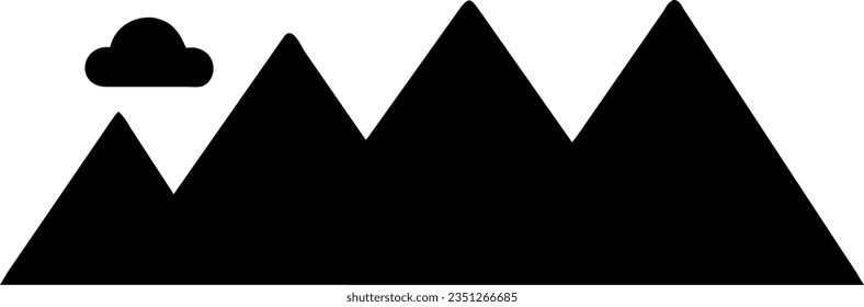 ilustración vectorial del icono de montaña