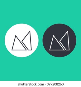Vector illustration of mountain icon