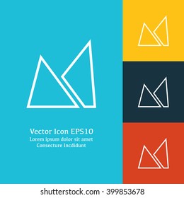 Vector illustration of mountain icon